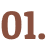Bold red number 01